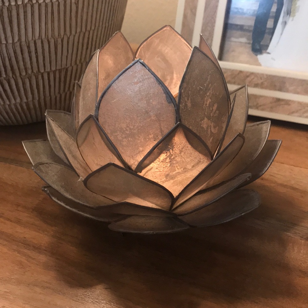 Capiz shell candle votive